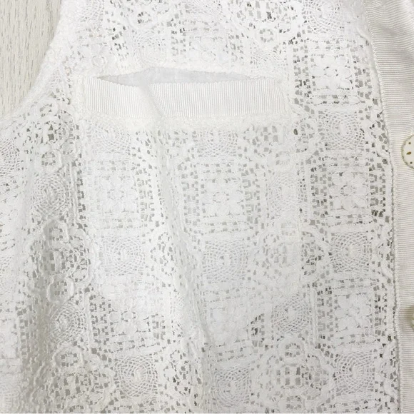 Cabi | White Button Down Lace Sleeveless Cluny Blouse Size XS - Picture 13 of 14